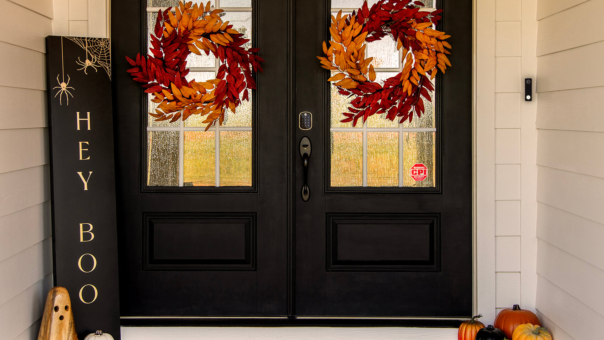 Halloween-Decorated Front Porch